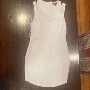 Forever Link White Sleeveless Sheath Mini Dress